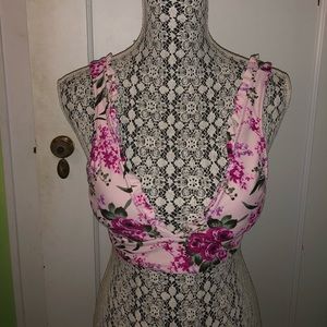 Floral bikini top